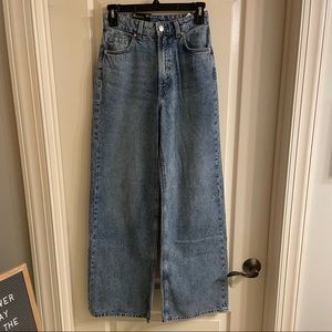 H&M high waisted Wide Leg Denim Jeans